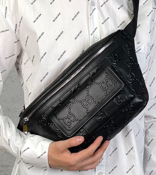 Мужская сумка слинг Gucci мужской кожа черный 42758