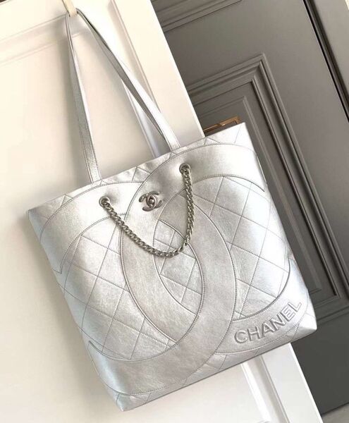 Сумка Chanel Shopping женский кожа графитовый 122619