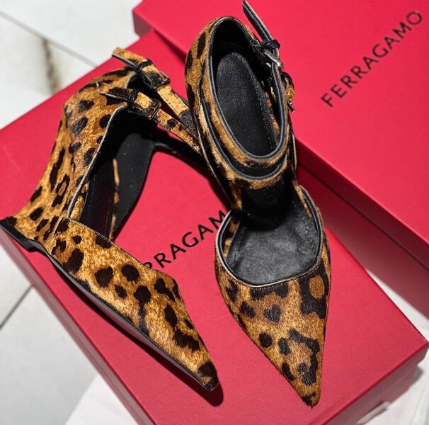 Туфли Ferragamo женский леопардовый 136799