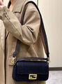 Сумка Fendi Baguette женский текстиль черный 142098-3