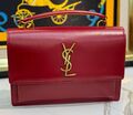 Сумка Saint Laurent Sunset Medium женский кожа бордовый 141999-1