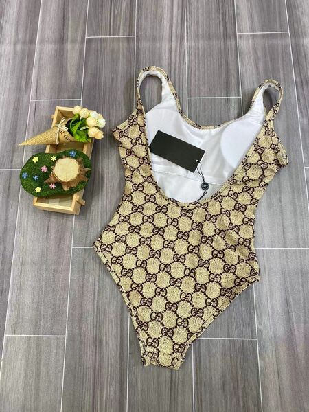 Купальник Gucci женский бежевый 37195-2