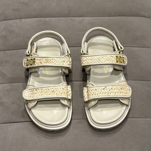 Сандалии Christian Dior женский кожа бежевый 112824-2