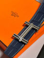 Мужской ремень Hermès мужской кожа синий 152885-4