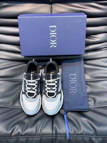 Мужские кроссовки Christian Dior мужской текстиль бирюзовый 154513-2