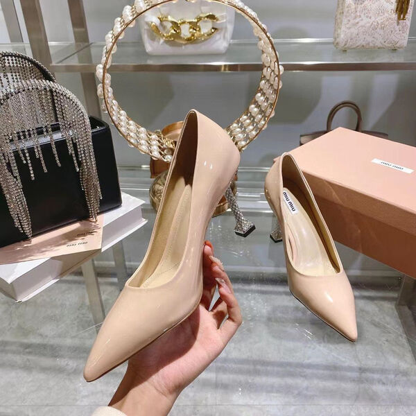 Туфли Miu Miu женский кожа бежевый 106927-9