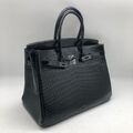 Сумка Hermès Birkin 35 ручная работа женский кожа черный 75375-2