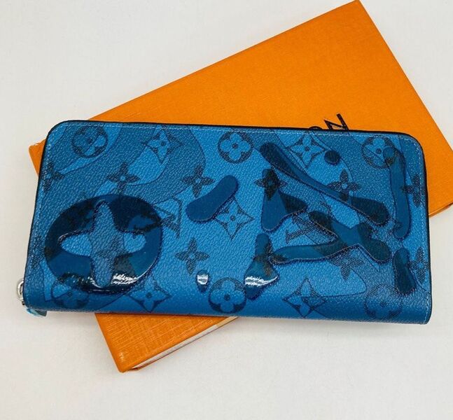 Кошелек Louis Vuitton женский кожа синий 122622