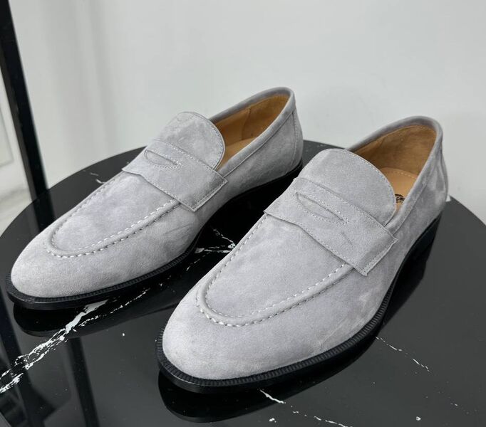 Мужские лоферы Loro Piana мужской замша графитовый 191793