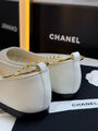 Балетки Chanel женский кожа белый 184545-5