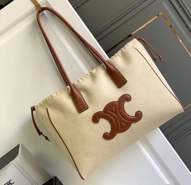 Сумка Celine женский кожа бежевый 112957