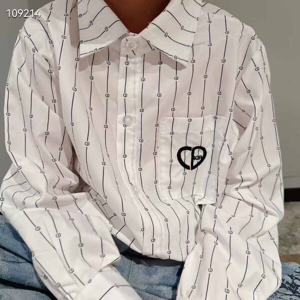 Детская рубашка Christian Dior белый 177565