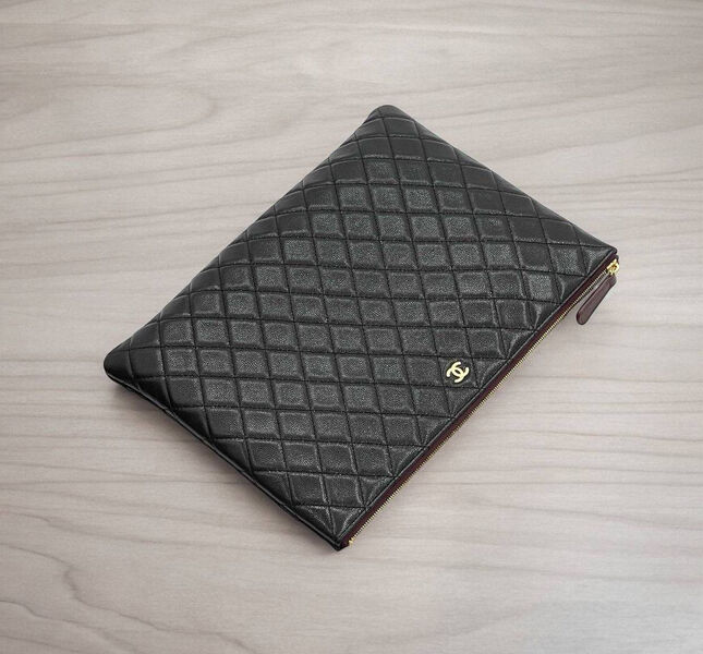 Папка Chanel женский кожа черный 153740-4