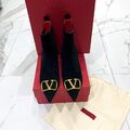 Ботильоны Valentino женский замша черный 13349-3