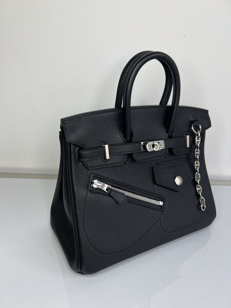 Сумка Hermès Birkin 25 женский кожа черный 139363-2