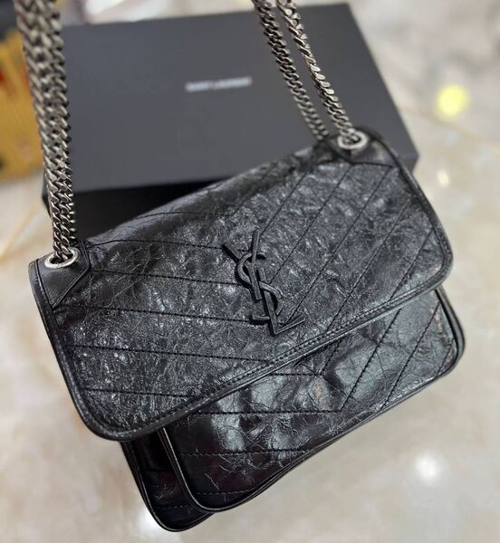 Сумка Saint Laurent женский кожа черный 175008