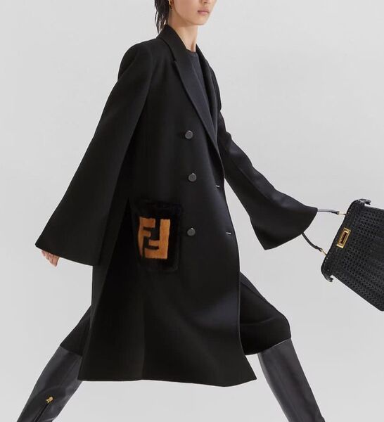 Пальто Fendi женский черный 125658