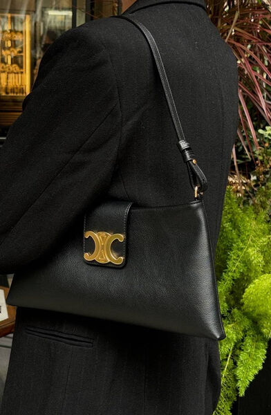 Сумка Celine женский кожа черный 129561-2