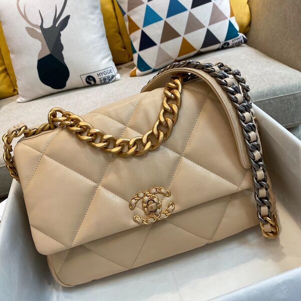 Сумка Chanel (30 см) женский кожа бежевый 73561-2