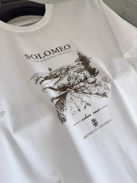 Мужская футболка Brunello Cucinelli мужской белый 178309-5