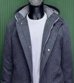Мужской пуховик Brunello Cucinelli мужской графитовый 136924-8