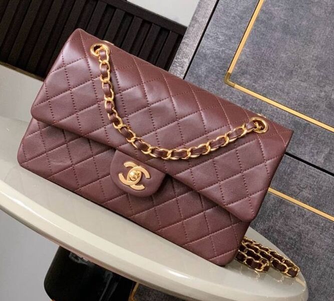 Сумка Chanel 2.55 женский кожа бордовый 184064