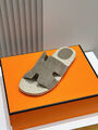 Мужские шлепки Hermès мужской замша графитовый 153434-6