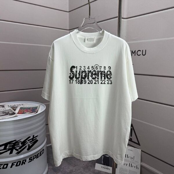 Мужская футболка Supreme x Maison Margiela женский хлопок белый z0434680-1