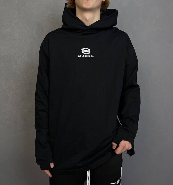 Мужское худи Balenciaga мужской черный 136882