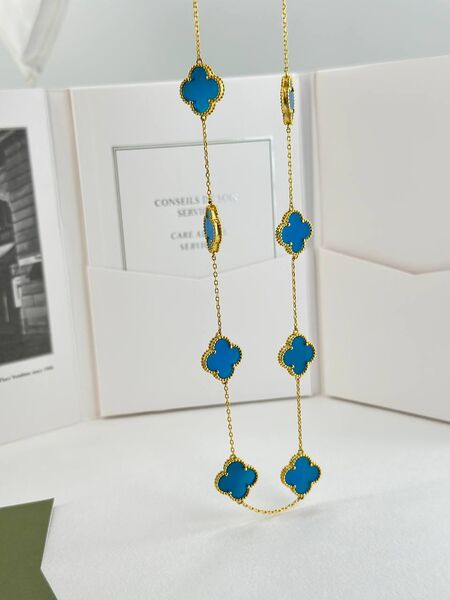Браслет и колье-чокер Van Cleef & Arpels Vintage Alhambra женский золото w4366846-1-6