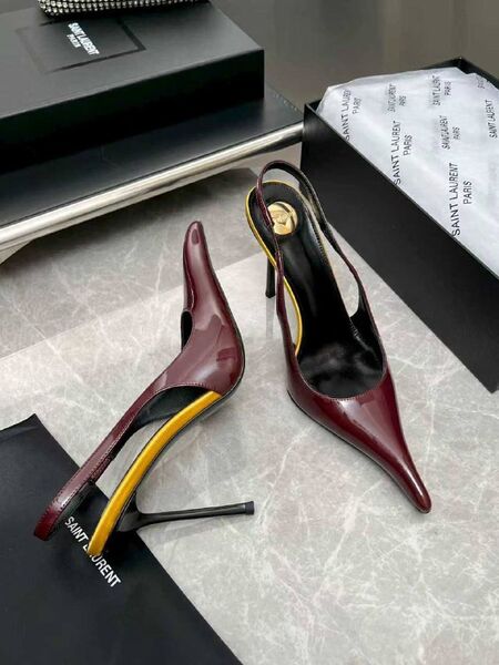 Женские туфли Saint Laurent женский кожа фиолетовый h7575323-1-4