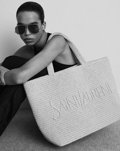 Сумка Saint Laurent женский солома бежевый 156287-9
