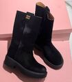 Сапоги Miu Miu женский замша черный 163326