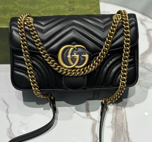 Сумка Gucci женский кожа черный 173634