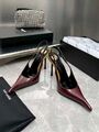 Женские туфли Saint Laurent женский кожа фиолетовый h7575323-1-3
