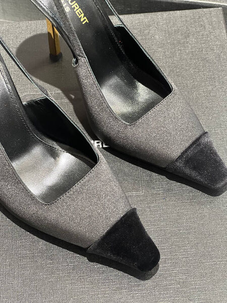 Туфли Saint Laurent женский графитовый 139614-4
