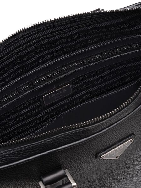 Мужской портфель Prada мужской кожа черный 42867-3