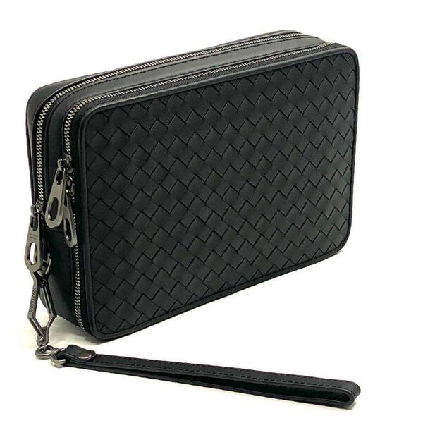 Мужской клатч Bottega Veneta мужской кожа черный 150005-3
