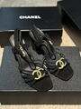 Босоножки Chanel женский замша черный 190862-2