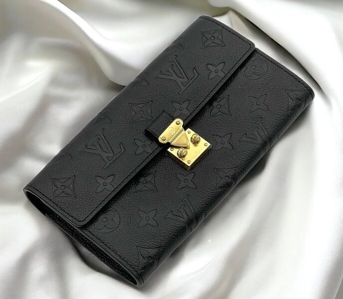 Кошелек Louis Vuitton женский кожа черный 150210