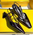Туфли Fendi женский кожа черный 188791-1