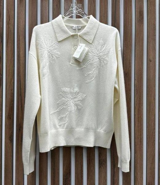 Кофта Brunello Cucinelli женский вязаная ткань белый 136990