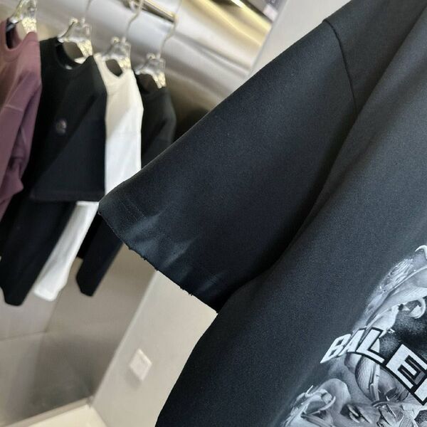 Футболка Balenciaga мужской черный -7