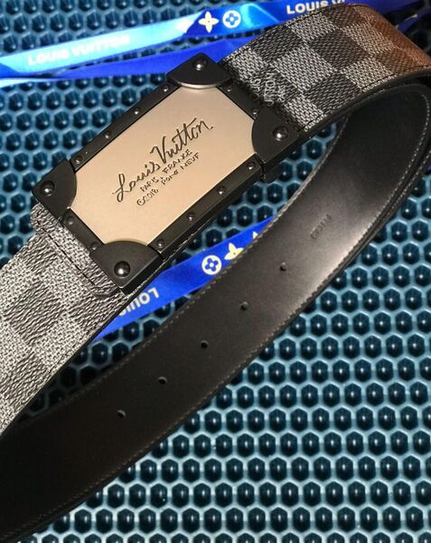 Ремень мужской Louis Vuitton мужской канва черный 63789