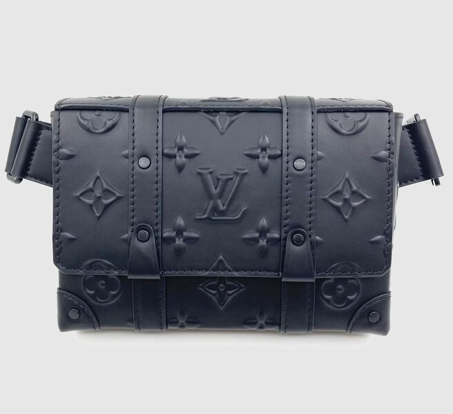 Мужская сумка мессенджер Louis Vuitton мужской кожа черный 77912