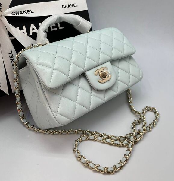 Сумка Chanel женский кожа болотный 197026