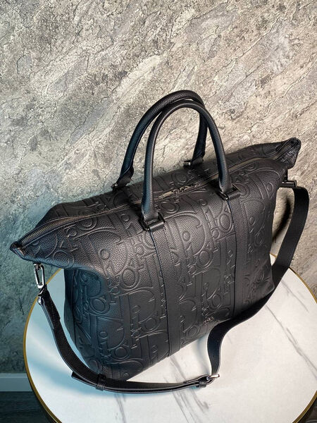 Дорожная сумка Christian Dior мужской кожа черный 171499-2