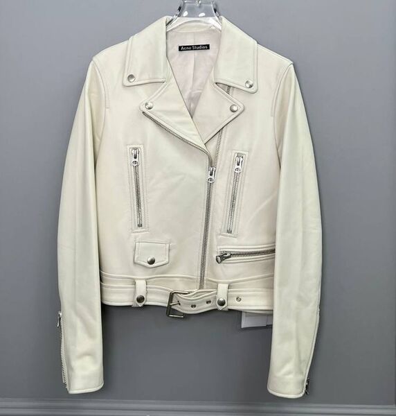 Куртка Acne Studios женский кожа белый 144242