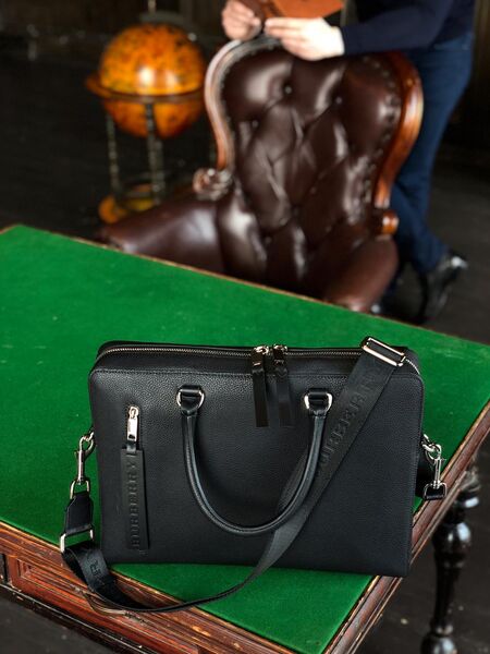 Мужской портфель Burberry мужской кожа черный 42715-2