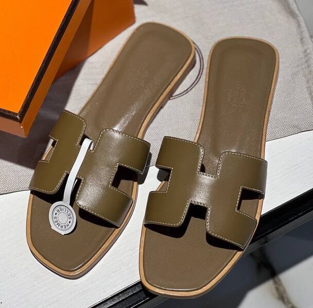 Шлепки Hermès женский кожа 113880